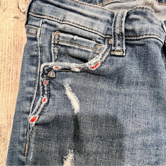 KFTK Mia Toothpick Distressed Skinny jeans size 0 - Picture 10 of 14